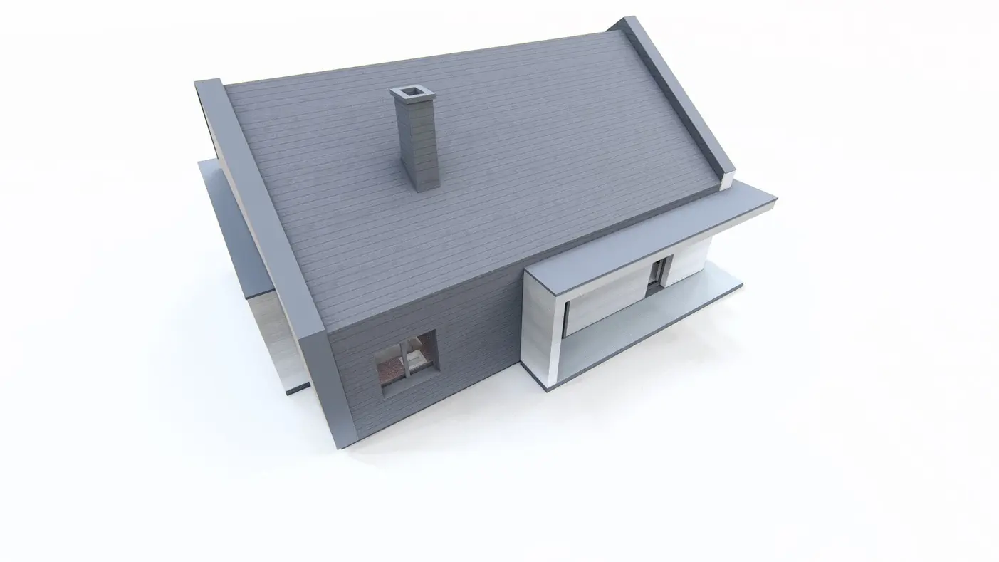 Mājas projekts  - Gaumīgs mūsdienu koka mājas projekts - Z413 D