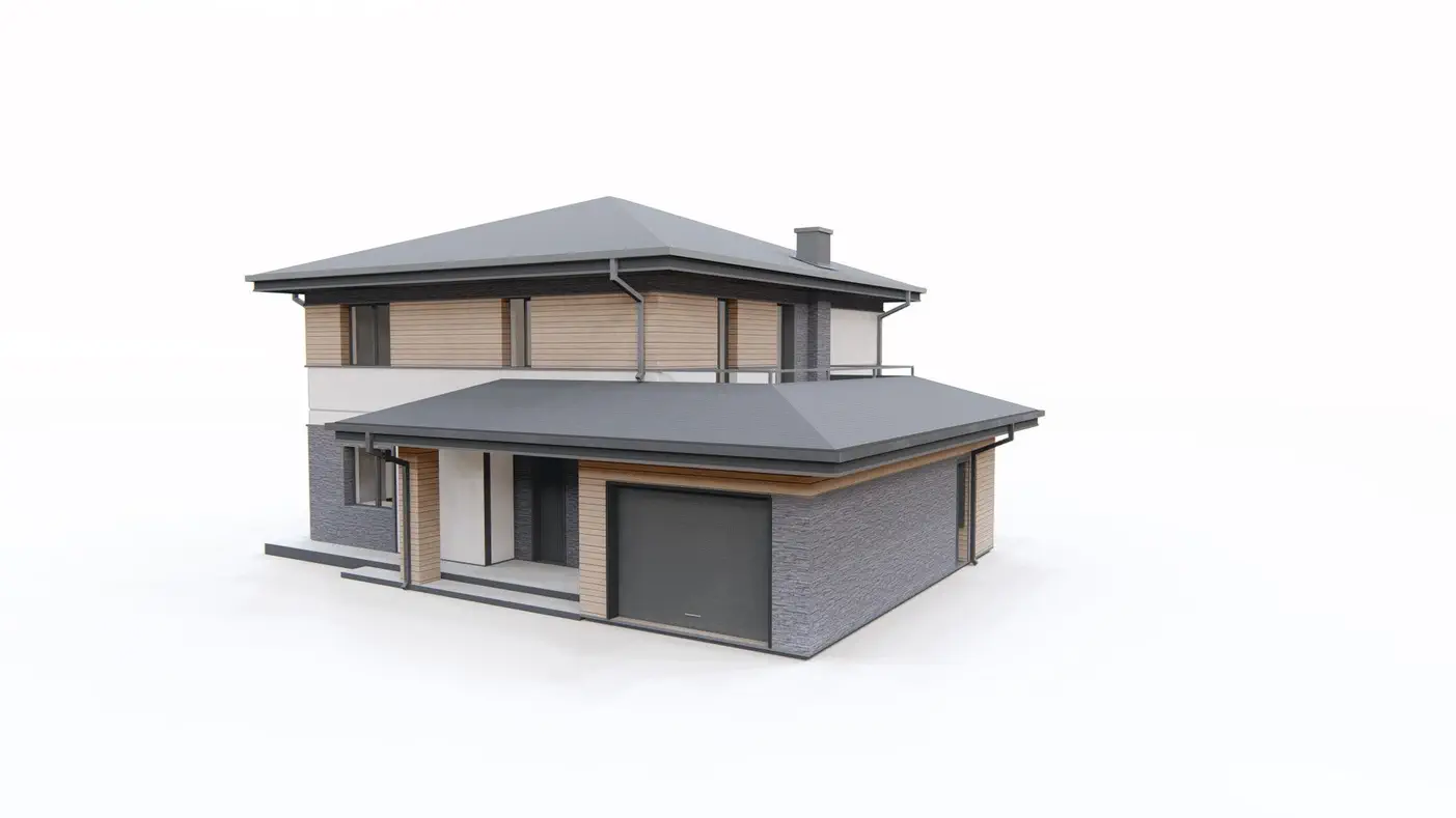 Mājas projekts  - Moderns divstāvu mājas projekts - Z421