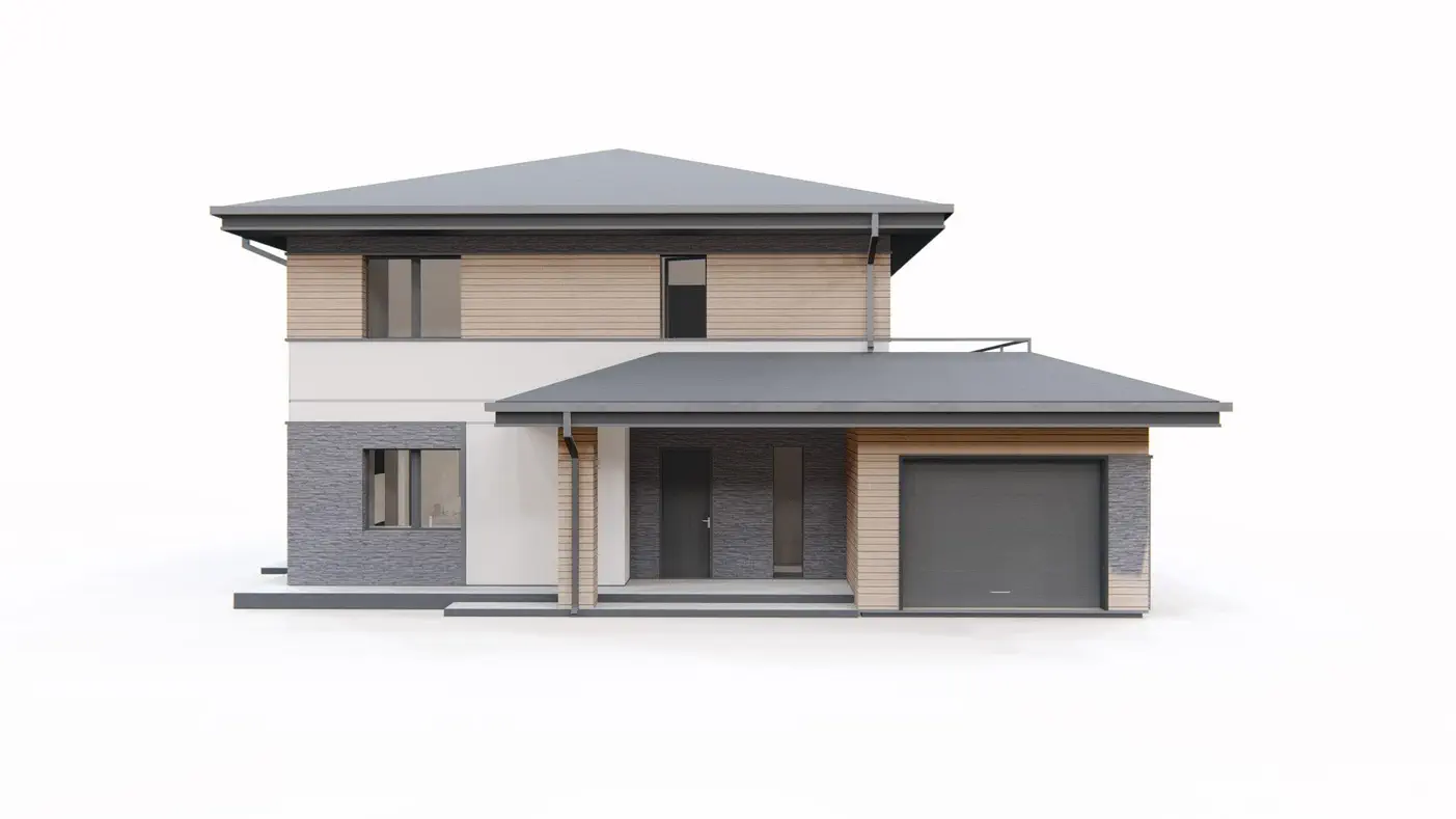 Mājas projekts  - Moderns divstāvu mājas projekts - Z421