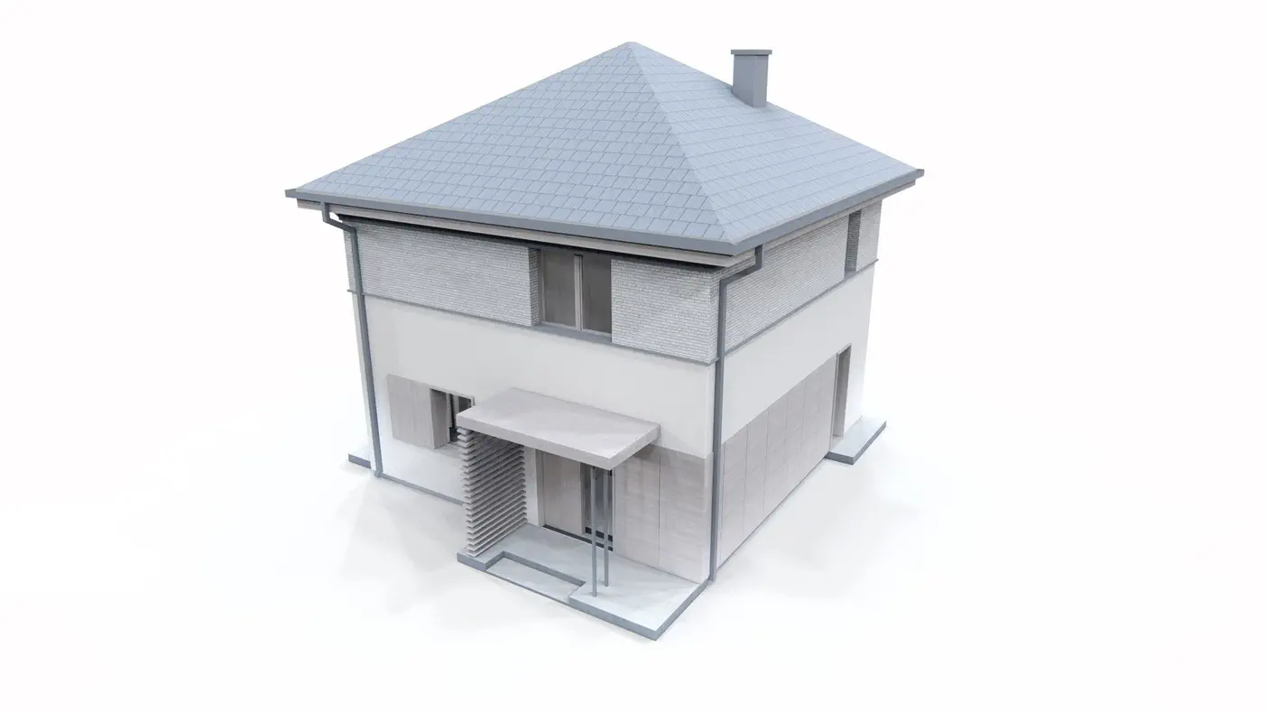 Mājas projekts  - Divstāvu mājas projekts nelielam zemes gabalam - Z437