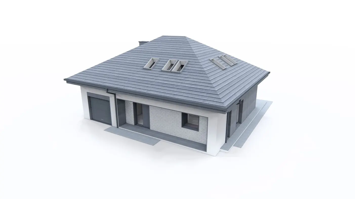 Mājas projekts - Mājas projekts ar bēniņiem un aploksnes jumtu - Z480