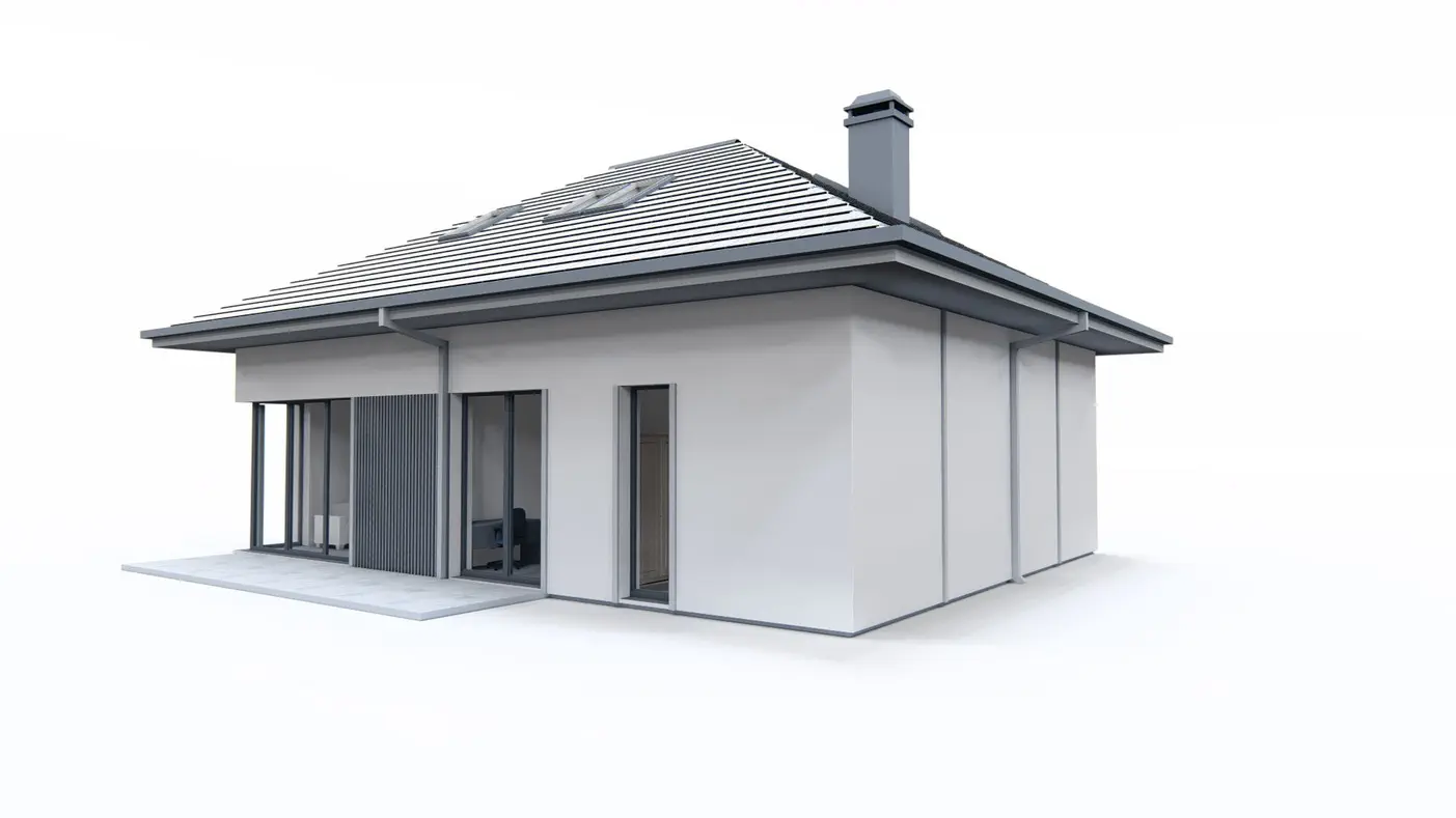 Mājas projekts  - Tipveida mājas projekts ar mansardu, četrām istabām un garāžu - Z481