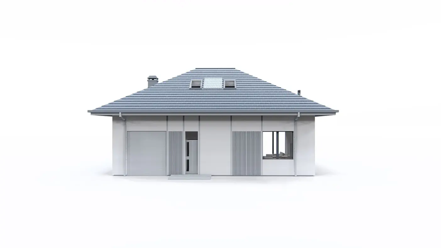 Mājas projekts  - Tipveida mājas projekts ar mansardu, četrām istabām un garāžu - Z481