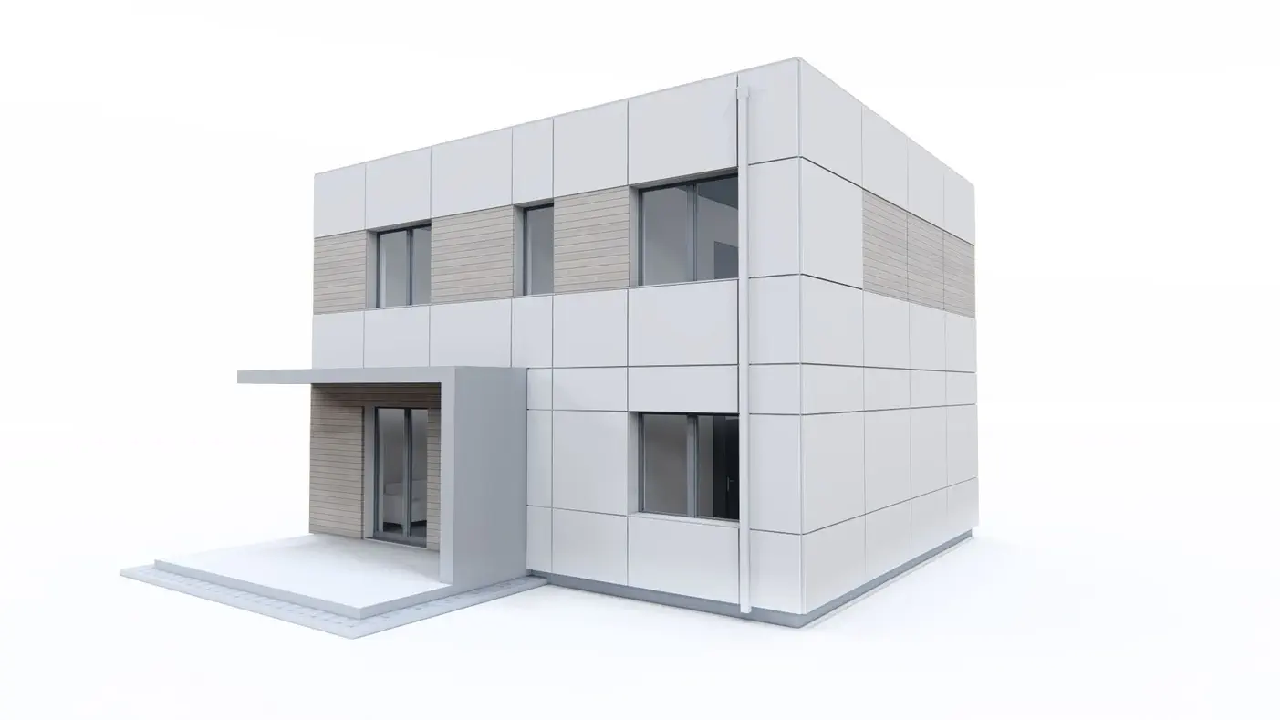 Mājas projekts  - Divstāvu mājas projekts ar 4 istabām - Zx212