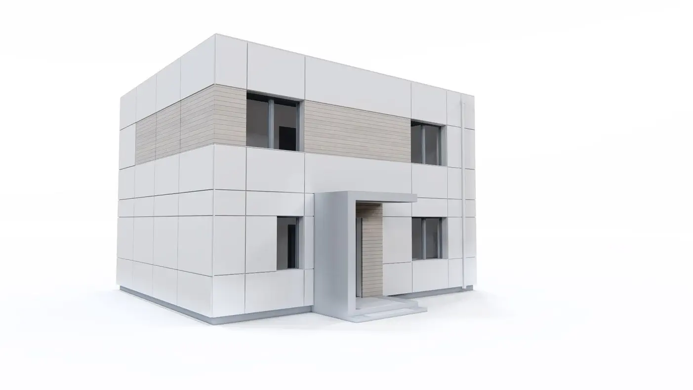 Mājas projekts  - Divstāvu mājas projekts ar 4 istabām - Zx212