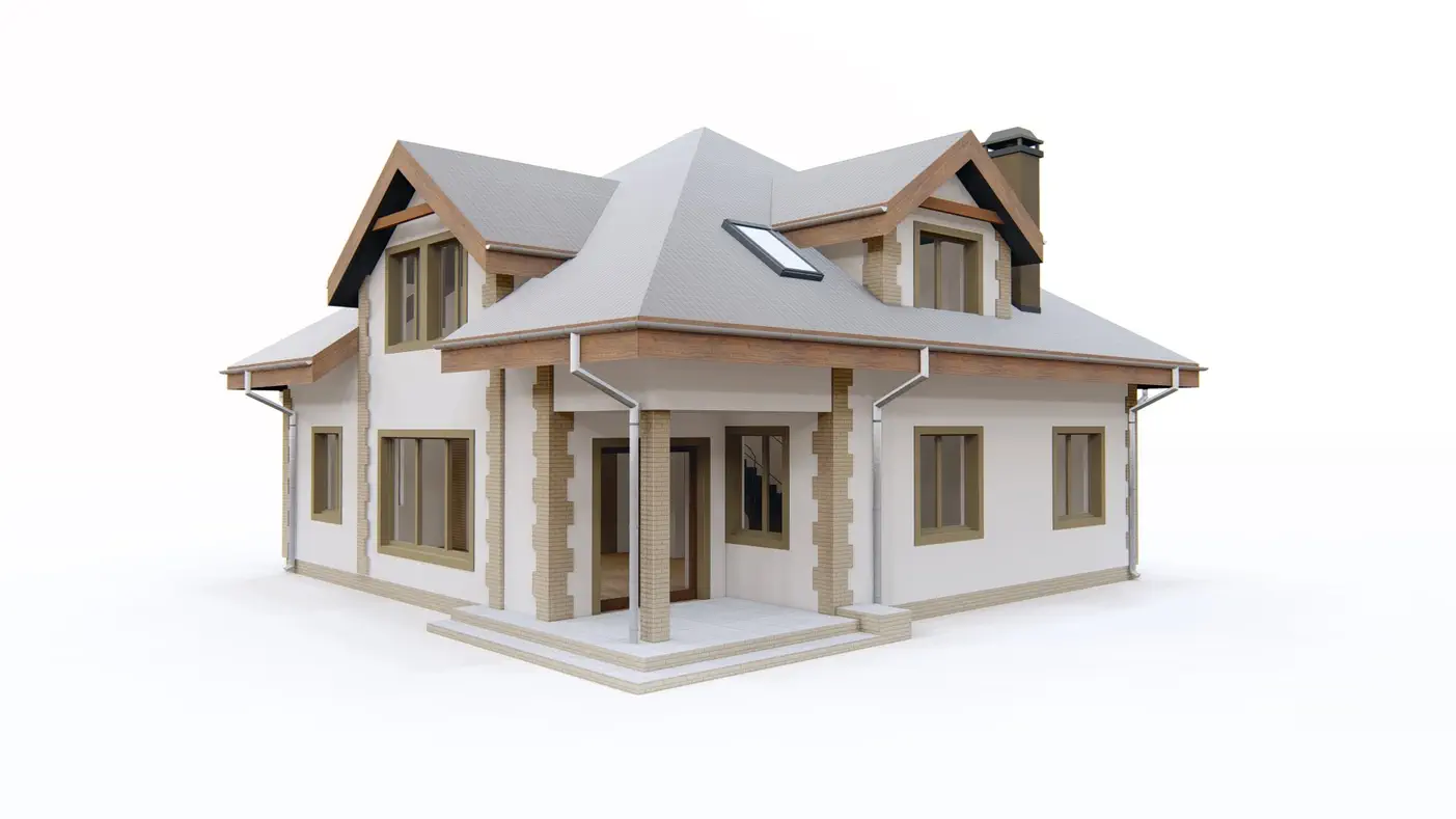 Z49 to wyjątkowy dom z kategorii projekty domów jednorodzinnych Gotowy projekt domu - Klasyczny dom z poddaszem użytkowym, czterema pokojami, garażem i lukarnami