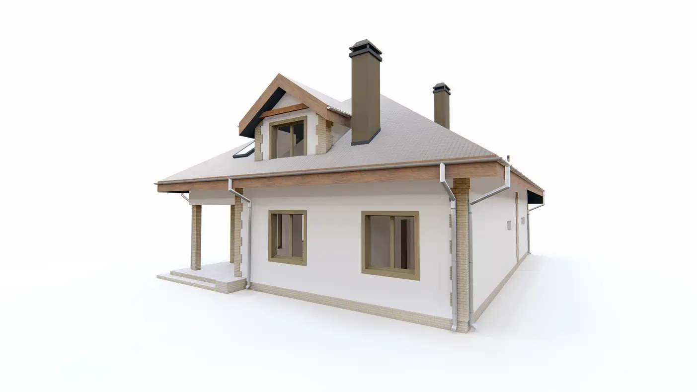 Z49 to wyjątkowy dom z kategorii projekty domów parterowych Gotowy projekt domu - Klasyczny dom z poddaszem użytkowym, czterema pokojami, garażem i lukarnami