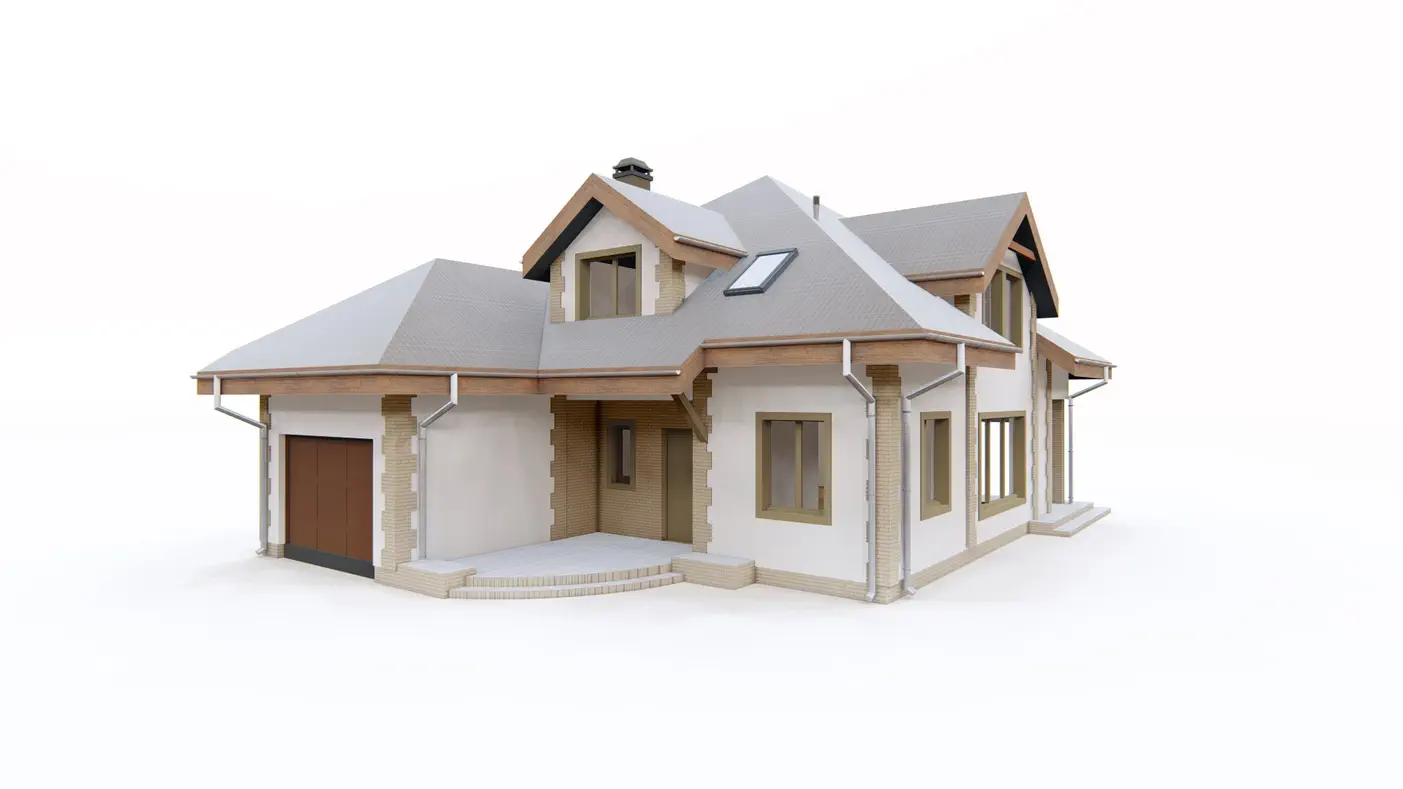 Z49 to wyjątkowy dom z kategorii projekty domów na wąską działkę Gotowy projekt domu - Klasyczny dom z poddaszem użytkowym, czterema pokojami, garażem i lukarnami