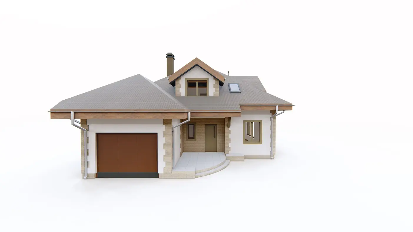 Z49 to wyjątkowy dom z kategorii projekty domów do 140 m2 Gotowy projekt domu - Klasyczny dom z poddaszem użytkowym, czterema pokojami, garażem i lukarnami