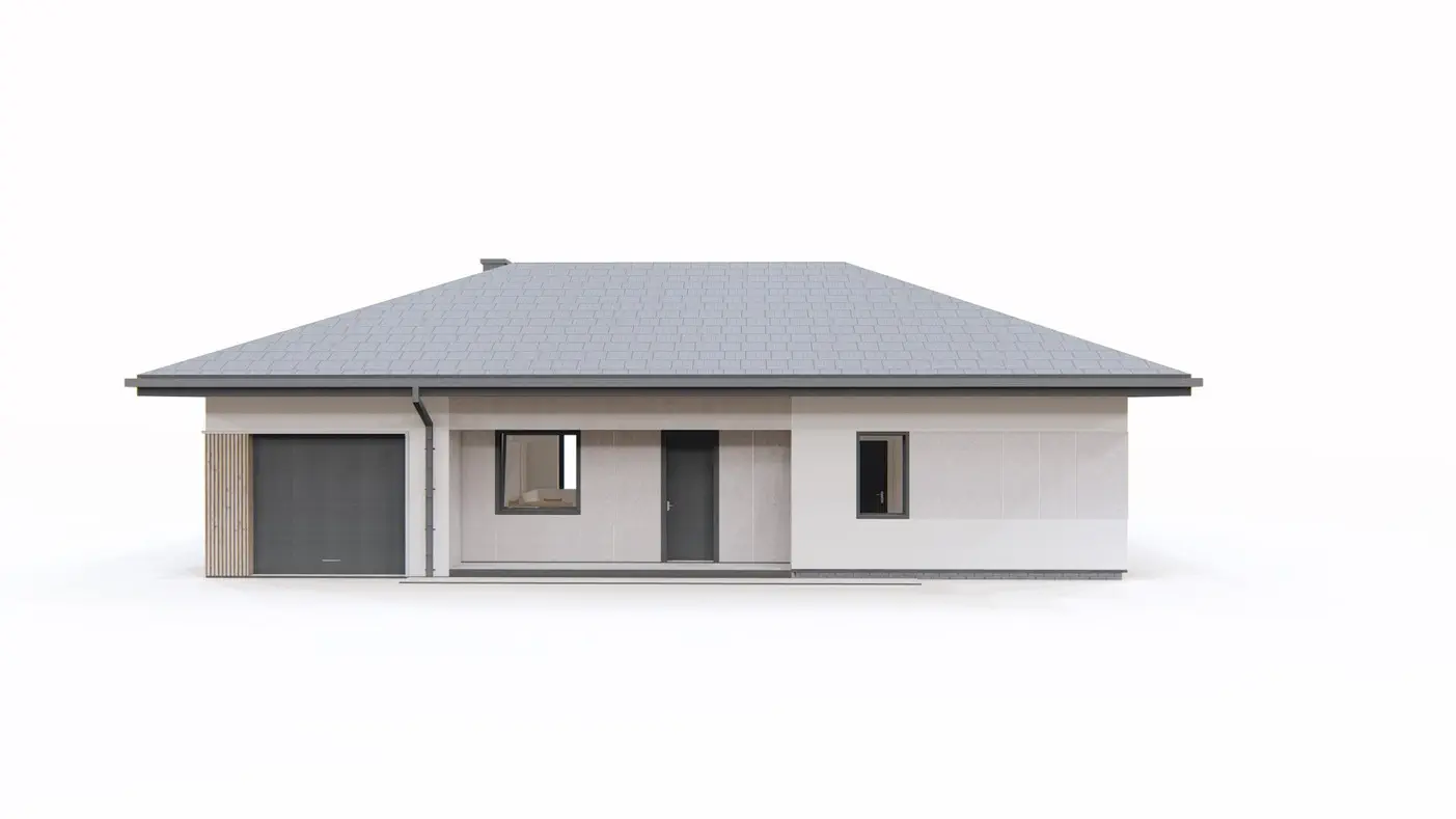 Gotowy projekt domu  - Wariant ze stropem Teriva oraz więźbą tradycyjną