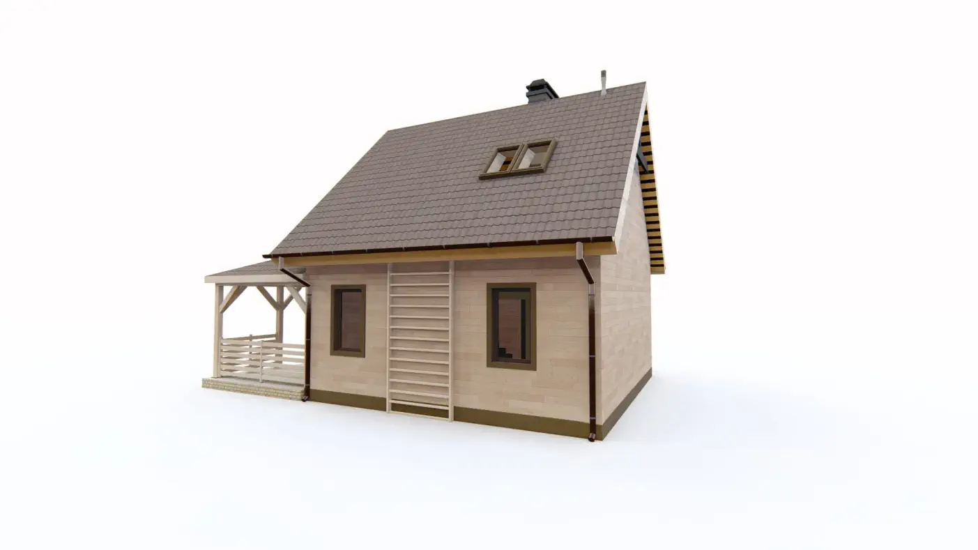 Z57 D DzF to wyjątkowy dom z kategorii projekty domów parterowych Gotowy projekt domu - Projekt z budową w technologii drewnianej prefabrykowanej- Dom z Fabryki