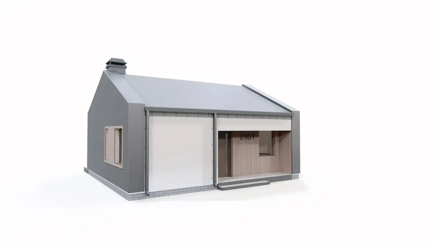 Z451 D Eneroo to wyjątkowy dom z kategorii projekty domów letniskowych Gotowy projekt domu - Twój dom w paczce
Mały i tani w realizacji dom parterowy z dachem dwuspadowym