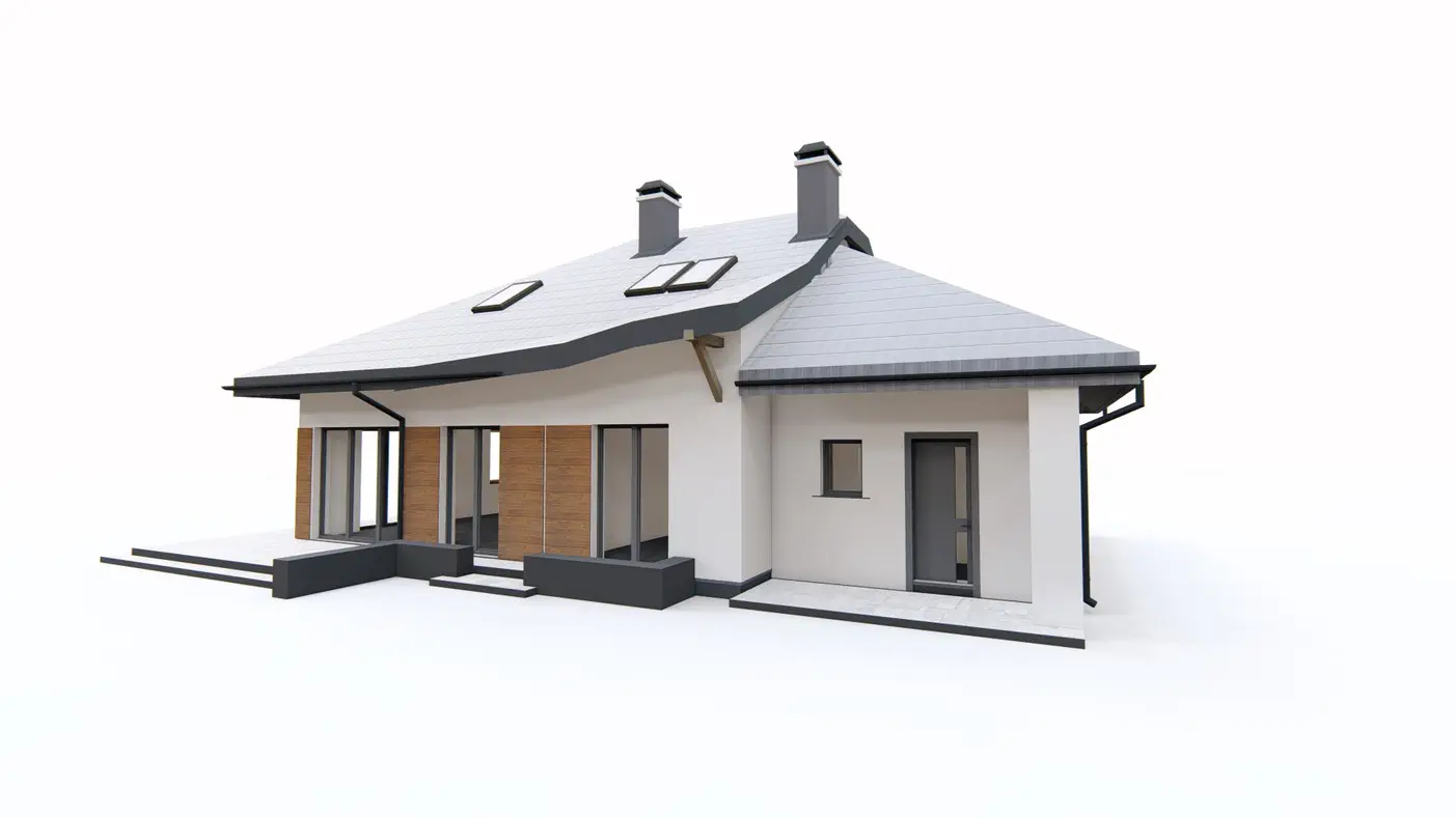 Gotowy projekt domu  - Nowoczesna wersja