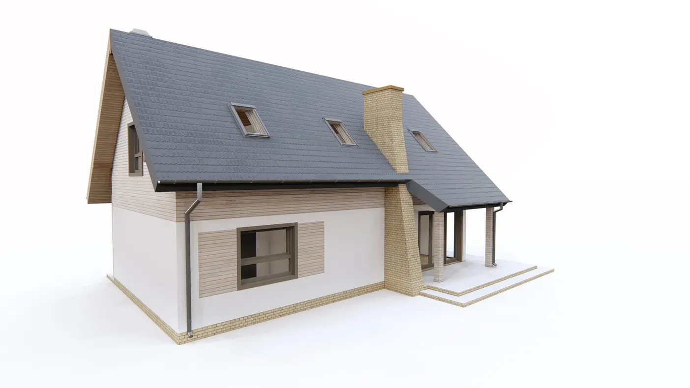 Gotowy projekt domu  - Prosty, ekonomiczny dom z poddaszem, funkcjonalnym wnętrzem i dachem dwuspadowym