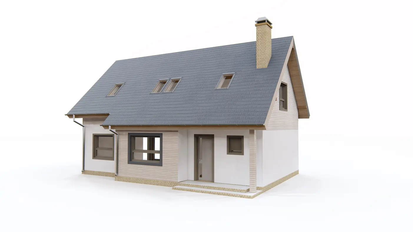Gotowy projekt domu  - Prosty, ekonomiczny dom z poddaszem, funkcjonalnym wnętrzem i dachem dwuspadowym