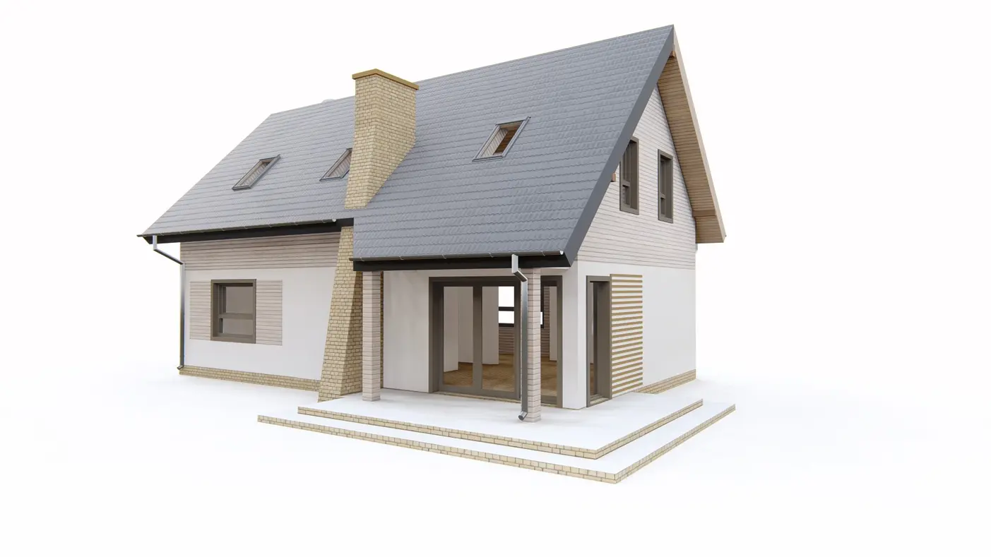 Gotowy projekt domu  - Prosty, ekonomiczny dom z poddaszem, funkcjonalnym wnętrzem i dachem dwuspadowym