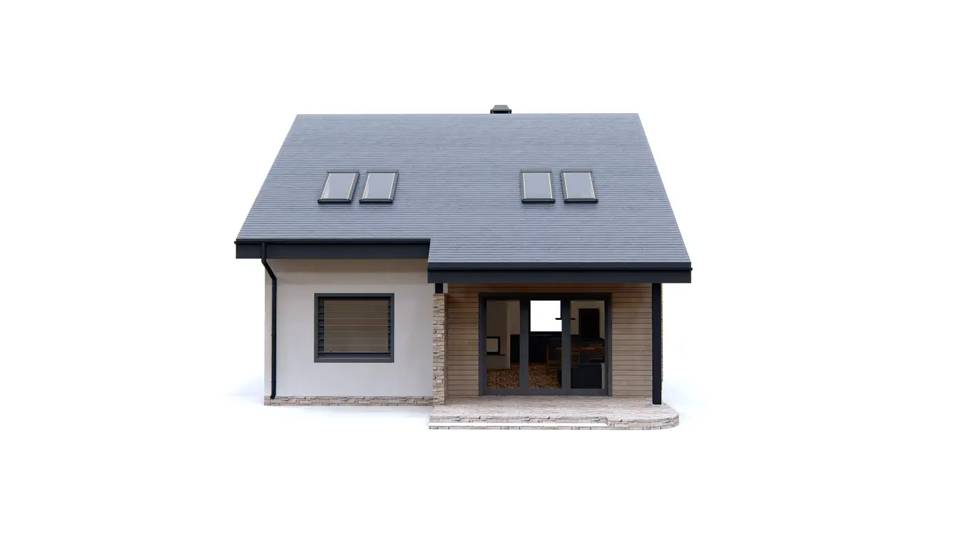 Gotowy projekt domu  - Twój DOM w paczce
Funkcjonalny dom z poddaszem, gabinetem i pralnią