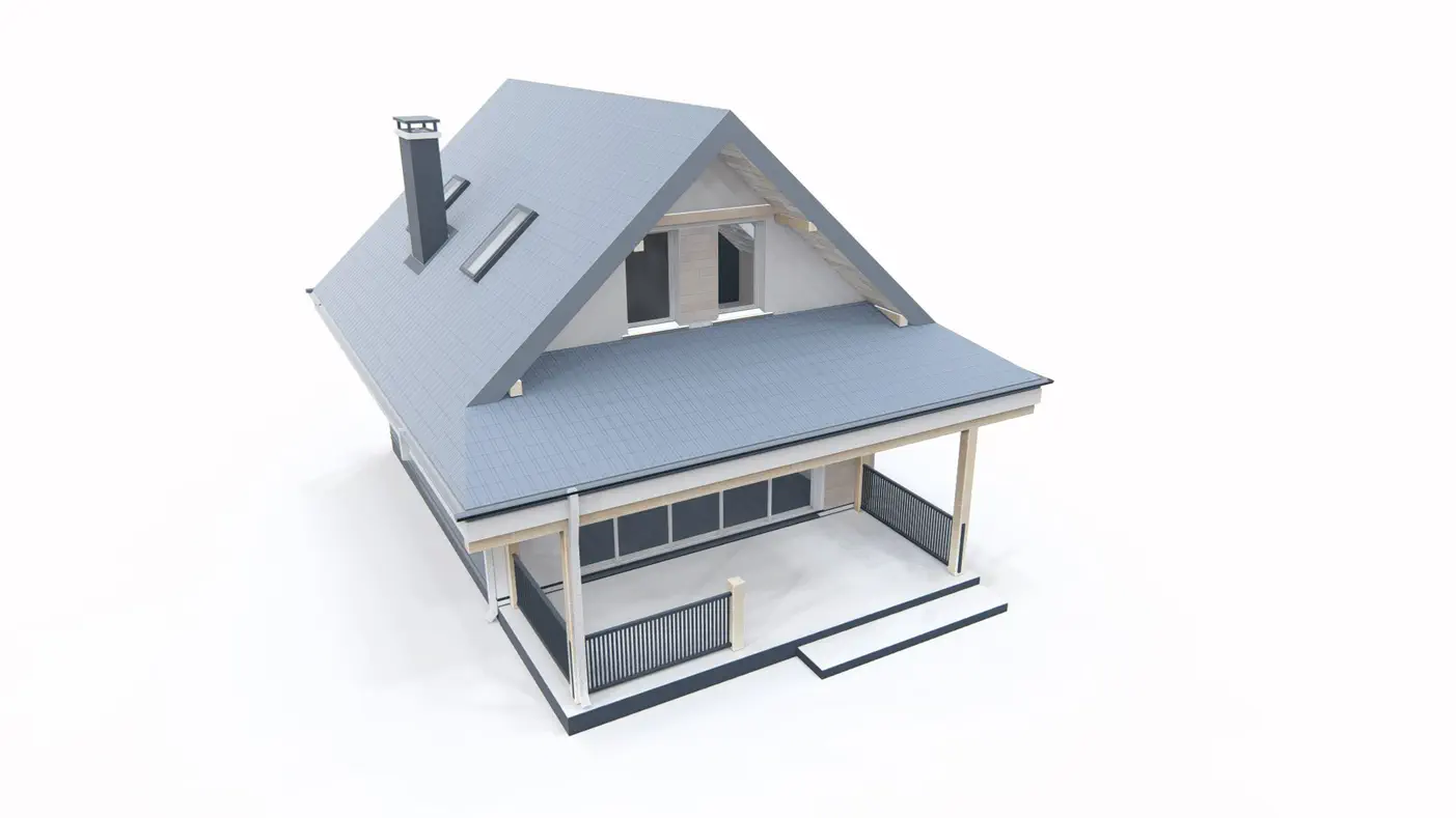 Z362 to wyjątkowy dom z kategorii projekty domów letniskowych Gotowy projekt domu - Mały dom z poddaszem użytkowym i zadaszonym tarasem