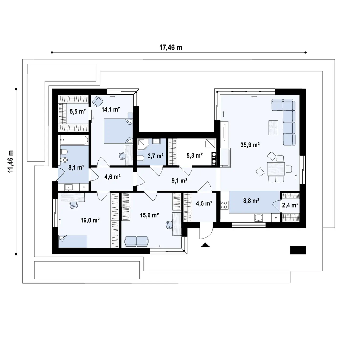 その他 NEIGHBORHOOD CM A-MULTI PILE D Sodo namelis Kampinis 260 × 260 cm 28 mm sienojų - Dekosodas.lt