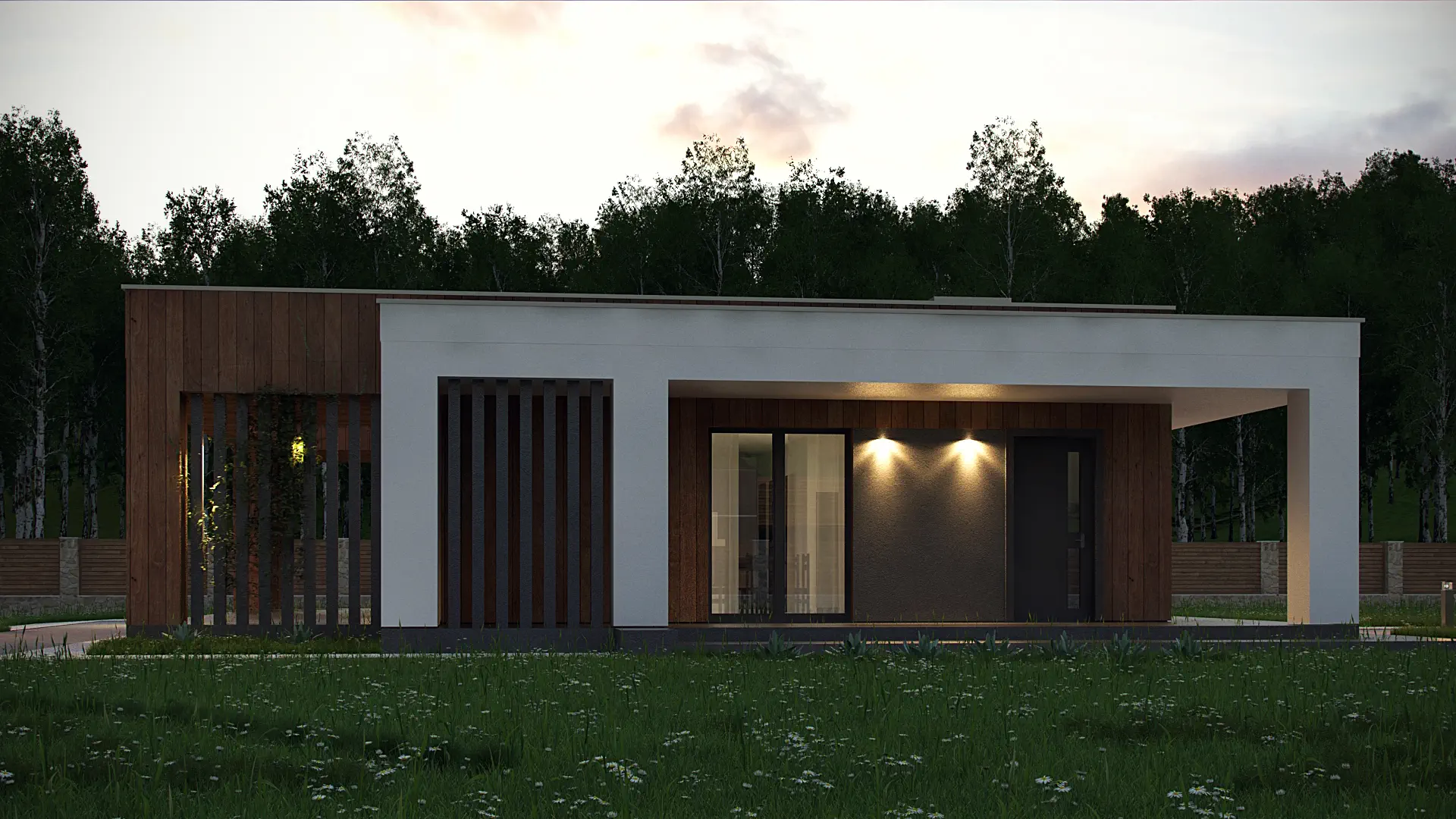＊DOM SPACE DESIGN ＊ Projekt domu Zx76 D Nowoczesny dom parterowy w konstrukcji