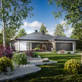 Z378 - Komfortowy dom parterowy z dużą strefą dzienną, 4 sypialniami i dużym garażem