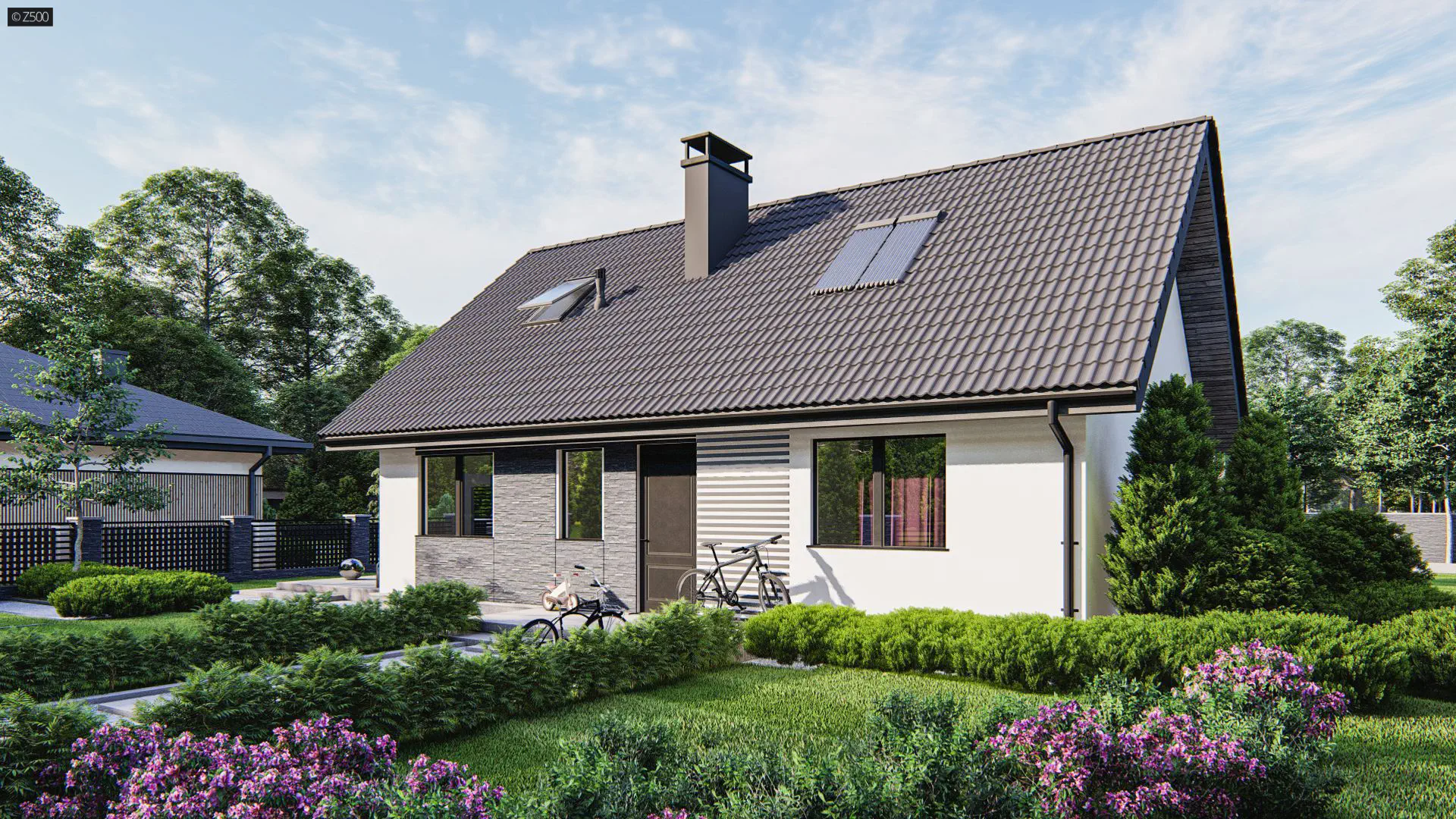 Projekt domu Z255 D a 40 sd