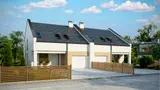 Zb13 to wyjątkowy dom z kategorii projekty domów w zabudowie bliźniaczej Gotowy projekt domu Zb13 - Projekt do zabudowy bliźniaczej lub szeregowej z garażem.